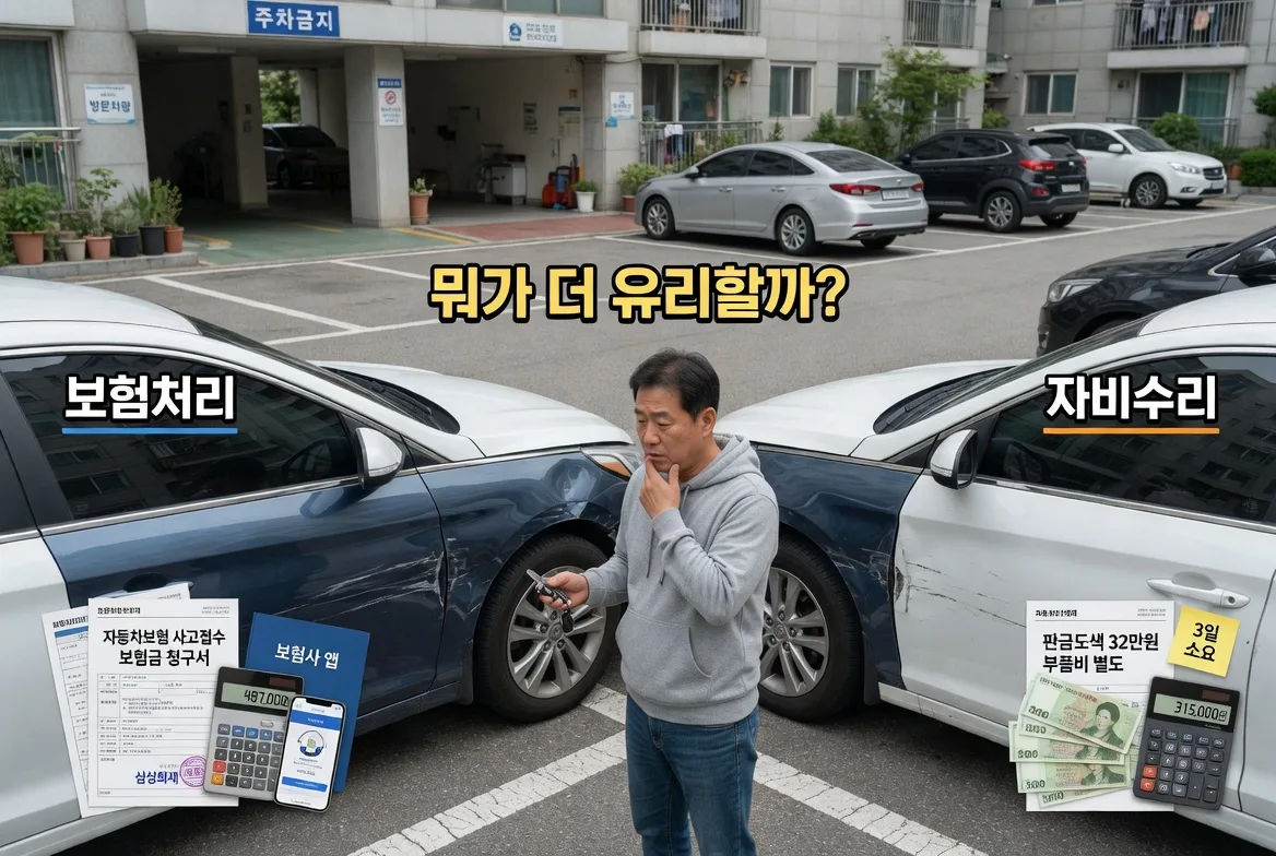 자동차 자차수리 보험처리와 자비수리 뭐가 더 유리할까
