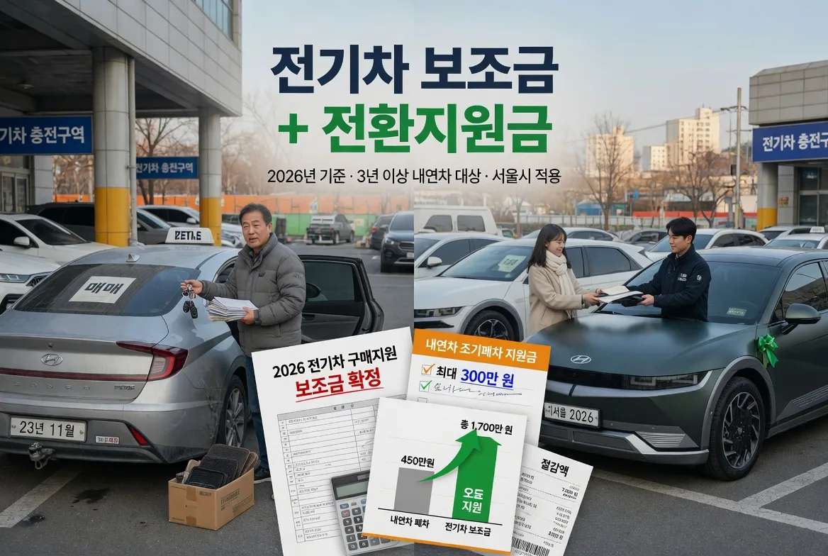 2026년 전기차 보조금, 내연차 팔고 바꾸면 얼마나 절약될까